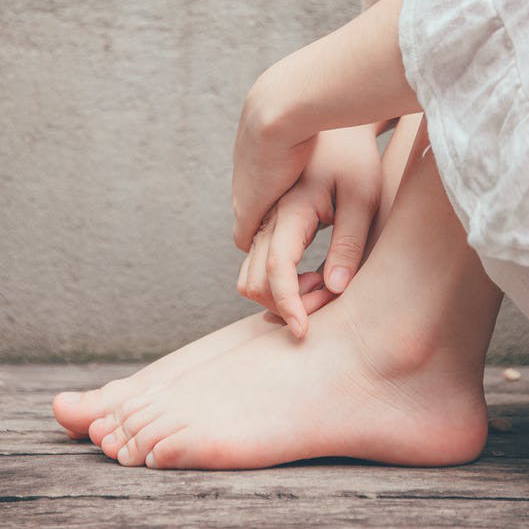 Closeup picture of clean feet